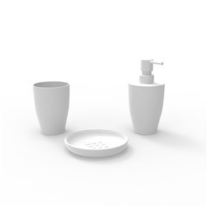 SET DE BAÑO PURE 3 PIEZAS PP GRIS