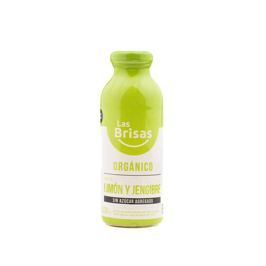Jugo de limon y jengibre sin azucar 330 ml - Las brisas