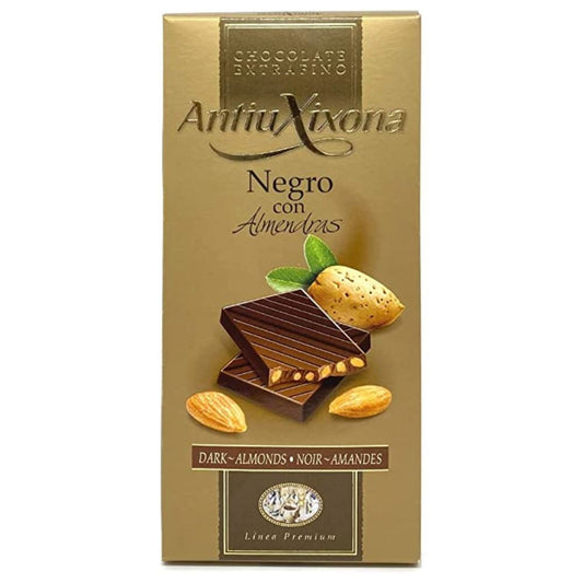 Chcocolate negro con almendras 125 grs - Antiuxixona