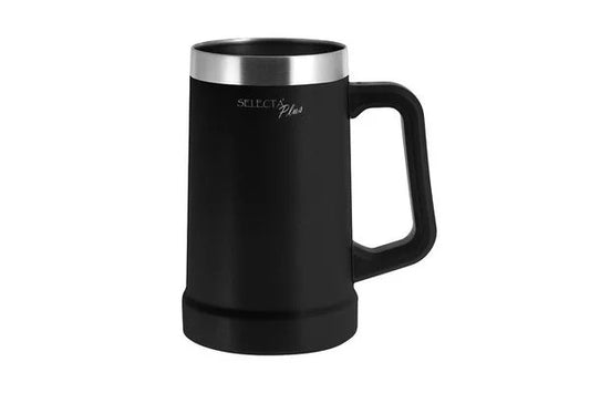 JARRA CERVEZA 700ML DOBLE PARED NEGRO