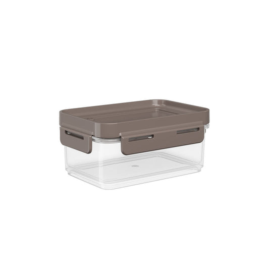RECIPIENTE PLASTICO FLAP 250ML 13x9x6CM WARM GRAY