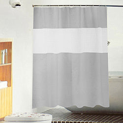 CORTINA DE BAÑO 180X200CM DISEÑO PIEDRAS GRIS