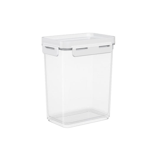 RECIPIENTE PLASTICO FLAP 900ML 13x9x16CM BLANCO