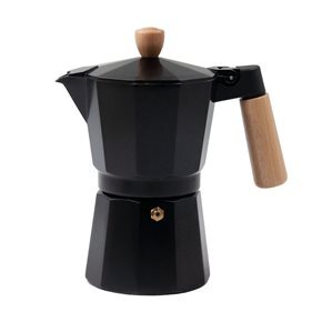 CAFETERA ITAL. ALUM 300ML 6T NEGRO M/MAD VARENNA