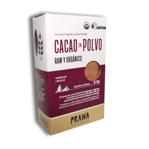 Cacao en polvo organico 130gr - Prana