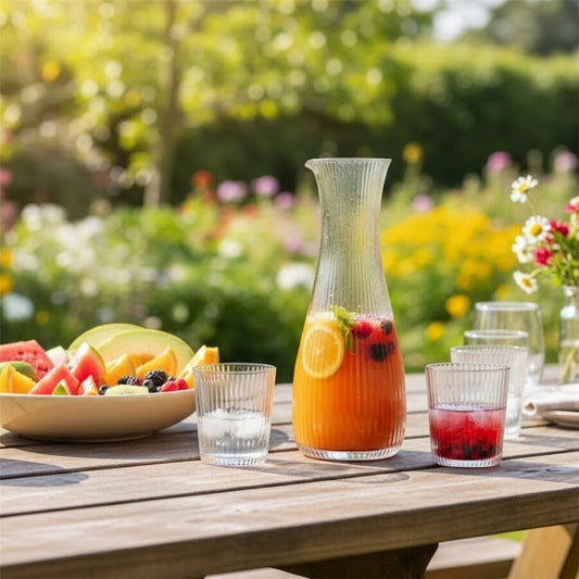 DECANTER VIDRIO 1.7L INCOLORO ACANALADO