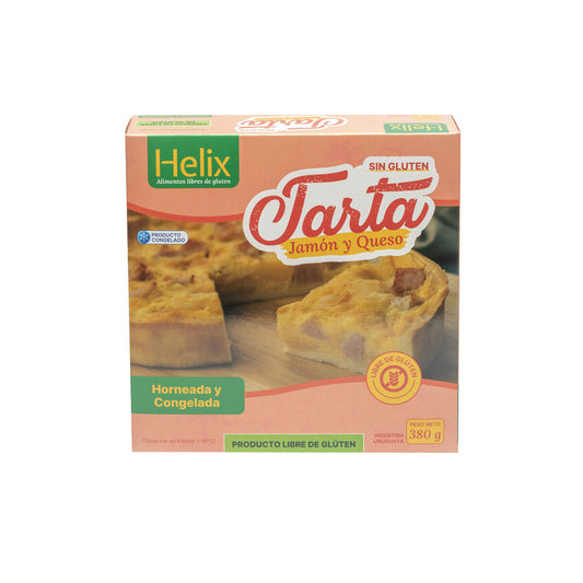 Tarta jamon y queso sin gluten - Helix