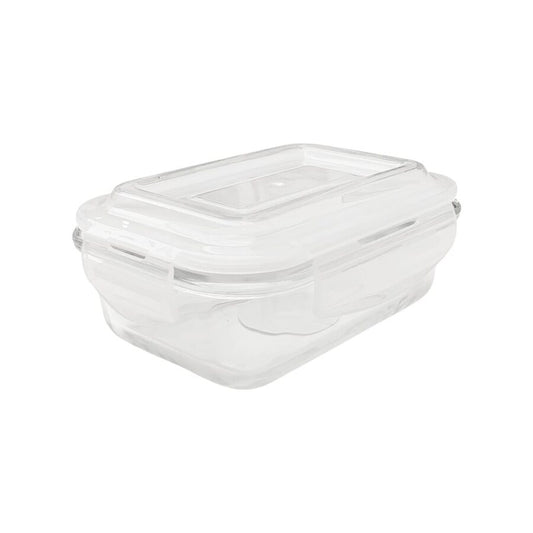 RECIPIENTE RECTANGULAR BOROSILICATO 370ML 15.5X11.5XH5.5CM