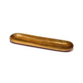 BANDEJA OVAL P/PAN FRANCES MADERA 41X10X2.5CM