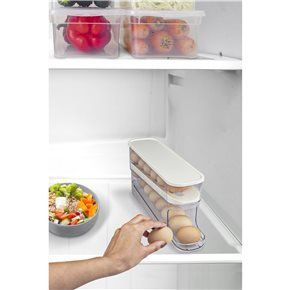 HUEVERA 2 NIVELES DOCENA 32x9x15CM BLANCO