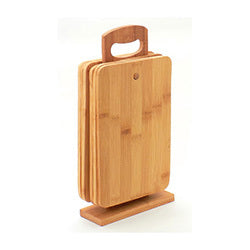 SET 7PZAS 6 TABLAS DE PICAR Y SOPORTE 30X0.7X15CM