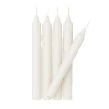 Vela blanca larga pack x 4 - Quiero Natural