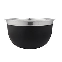 BOWL ACERO INOX D25CM EXTERIOR NEGRO MATE