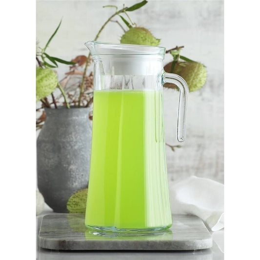 JARRA VIDRIO 1400CC C/TAPA GRIS TRUVA LAV