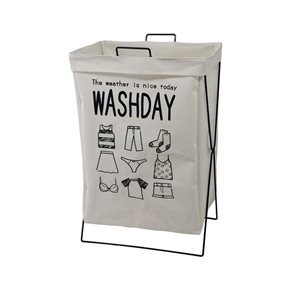 CESTO P/ROPA ARTICULADO 40X28X54CM TELA BEIGE