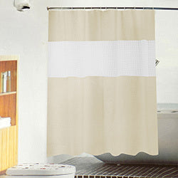 CORTINA DE BAÑO 180X200CM DISEÑO PIEDRAS BEIGE