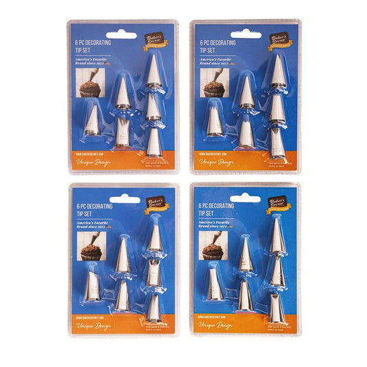 SET 6 PICOS DECORACION 1.7x3CM ACERO INOX.