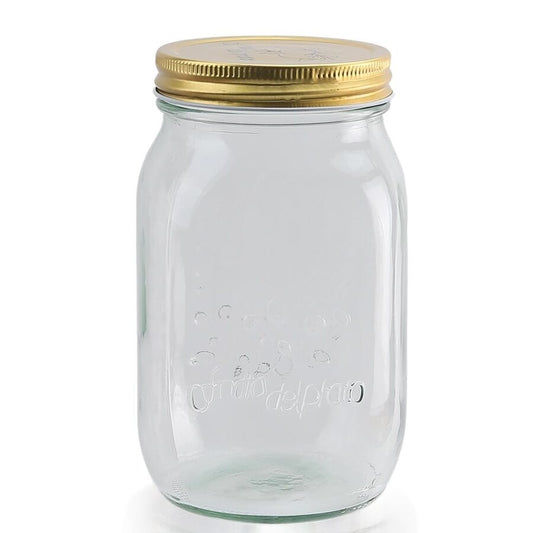 RECIPIENTE TAPA ROSCA DORADA 1000ML