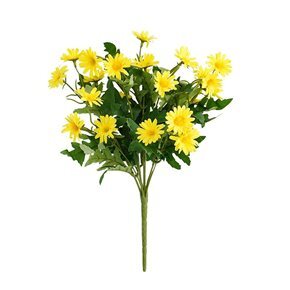FLORES MARGARITAS COREADO DE 9 CAB H36CM AMARILLO