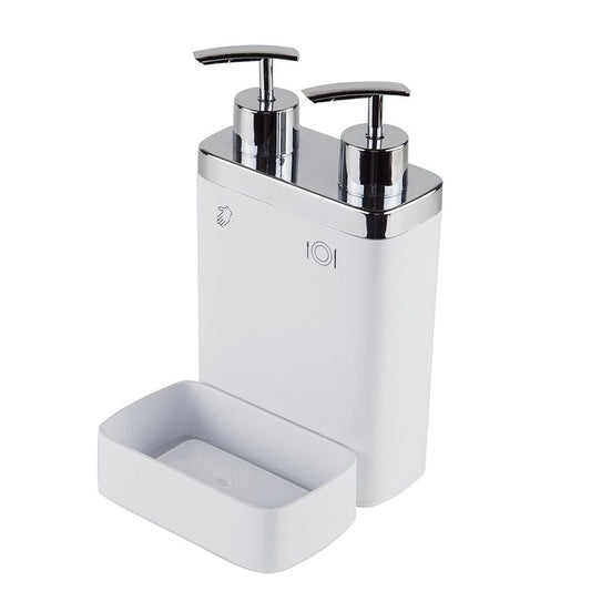 DISPENSADOR C/DIVISION JABON/DETER 13X14X22 BLANCO