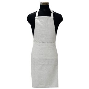 DELANTAL ALGODÓN PESPUNTES 60X85CM LISO GRIS