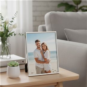 PORTARRETRATO METAL CLASICO 15x20CM PLATEADO