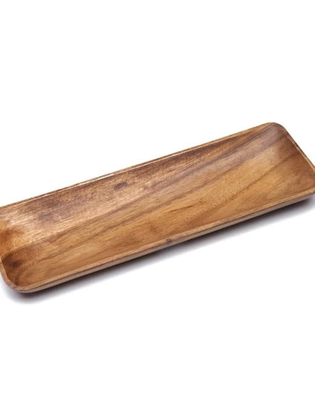BANDEJA RECTANGULAR MADERA 33X11.5X2.5CM