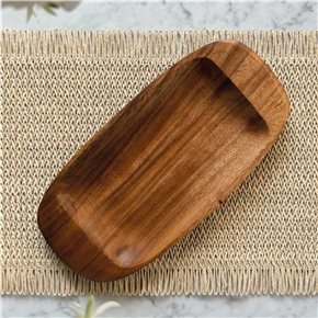 BANDEJA RECT. C/ MANGOS MADERA 30.5X15X2.5CM