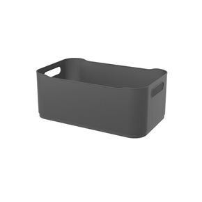 CANASTA PLASTICO 5,4L 30X18,5 X12CM FIT -GRIS OSC.