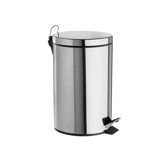 PAPELERA REDONDA C/PEDAL 3 LTS ACERO