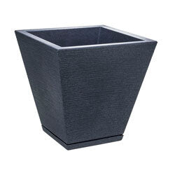 MACETA 29X34CM ZURIQUE GRAPHITO EFEC.PIEDRA GRIS O