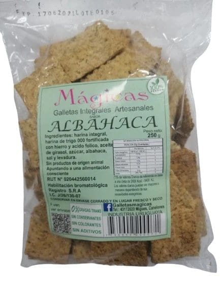 Galletas con harina integral de albahaca - Magicas