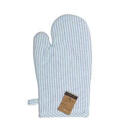 MANOPLA ALGODÓN 18x30CM CELESTE CON LINEAS