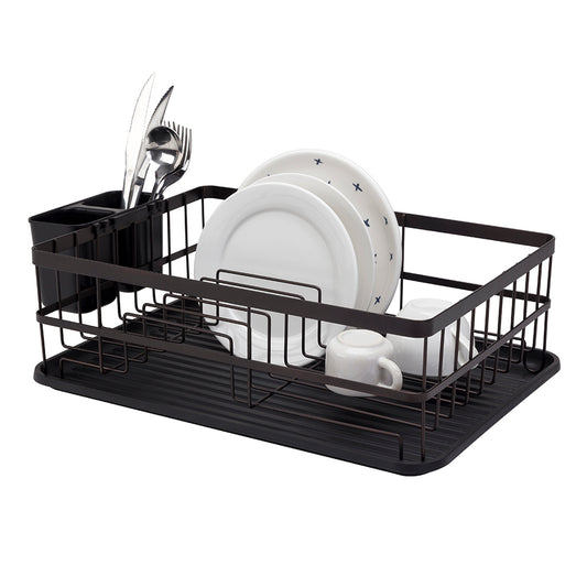 ESCURRIDOR AC. BANDEJA/CUBIERTERA NEGRO. 40X30X14CM