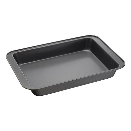 ASADERA RECT 30x20x4.5CM GRIS ANTIADHERENTE