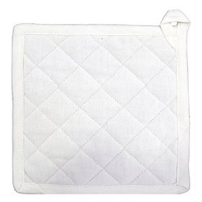 AGARRADERA ALGODÓN 20X20CM LISO BLANCO