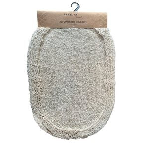 ALFOMBRA OVAL 40x60CM DOS TEXTURAS NATURAL