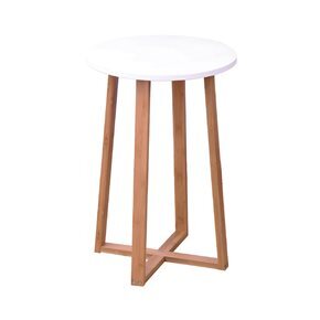 MESA REDONDA 40X40X60 CM BAMBOO CON BLANCO