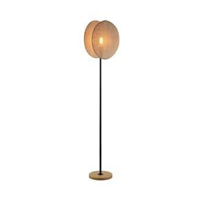 LAMPARA DE PIE 25x31x164CM TELA/MADERA BEIGE