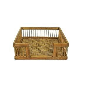 SERVILLETERO RECTANGULAR 18x18xH6CMS BAMBU