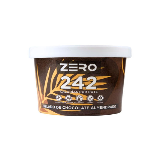 Helado chocolate con almendras 250 ml - Zero