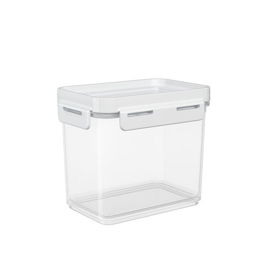 RECIPIENTE PLASTICO FLAP 600ML 13x9x11CM BLANCO