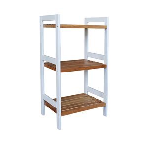 ESTANTERIA 3 TABLAS 45X32X80 CM BAMBOO CON BLANCO