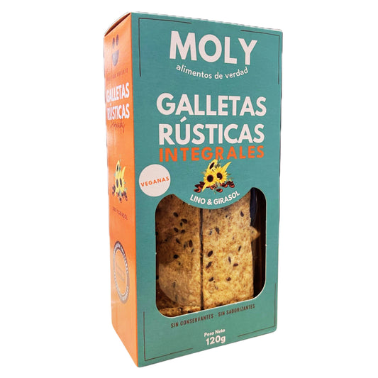 Galletas lino y girasol 120g - Moly