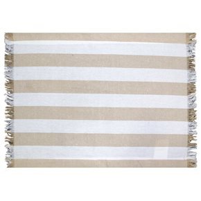 INDIVIDUAL ALGODÓN 35X45CM RAYAS ANCHAS BEIGE