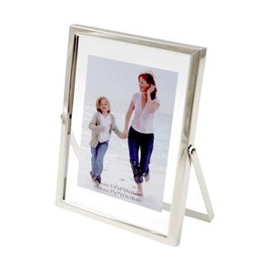 PORTARRETRATO VIDRIO/METAL GRUESO 15x20CM PLATEADO