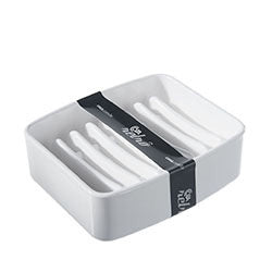 JABONERA PLASTICO SPLASH 9x8x3CM BLANCO COZA