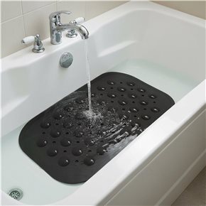 ALFOMBRA CON VENTOSA PARA BAÑO 38X70CM GRIS