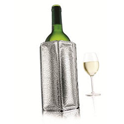 ENFRIADOR DE VINO PLATA C/LINEAS NEGRAS VACU VIN