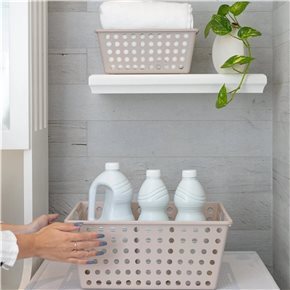 CANASTA PLASTICO 4.4L 28,8X19,1X12,3CM LIGHT GRAY